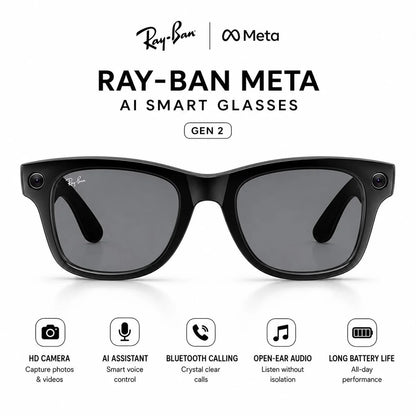 META AI Interpretation Smart Glasses Language Translation, Photochromic Lenses, AI Chat & Hands-Free Audio