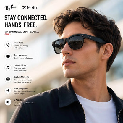 META AI Interpretation Smart Glasses Language Translation, Photochromic Lenses, AI Chat & Hands-Free Audio